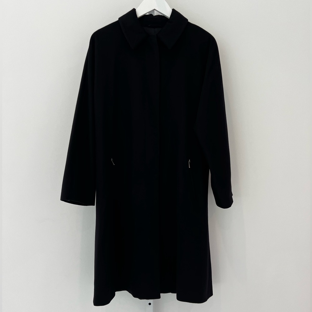 GIORGIO ARMANI LORO PIANA STORM CASHMERE BLACK COAT SIZE IT 40 / US 4 NWTS!